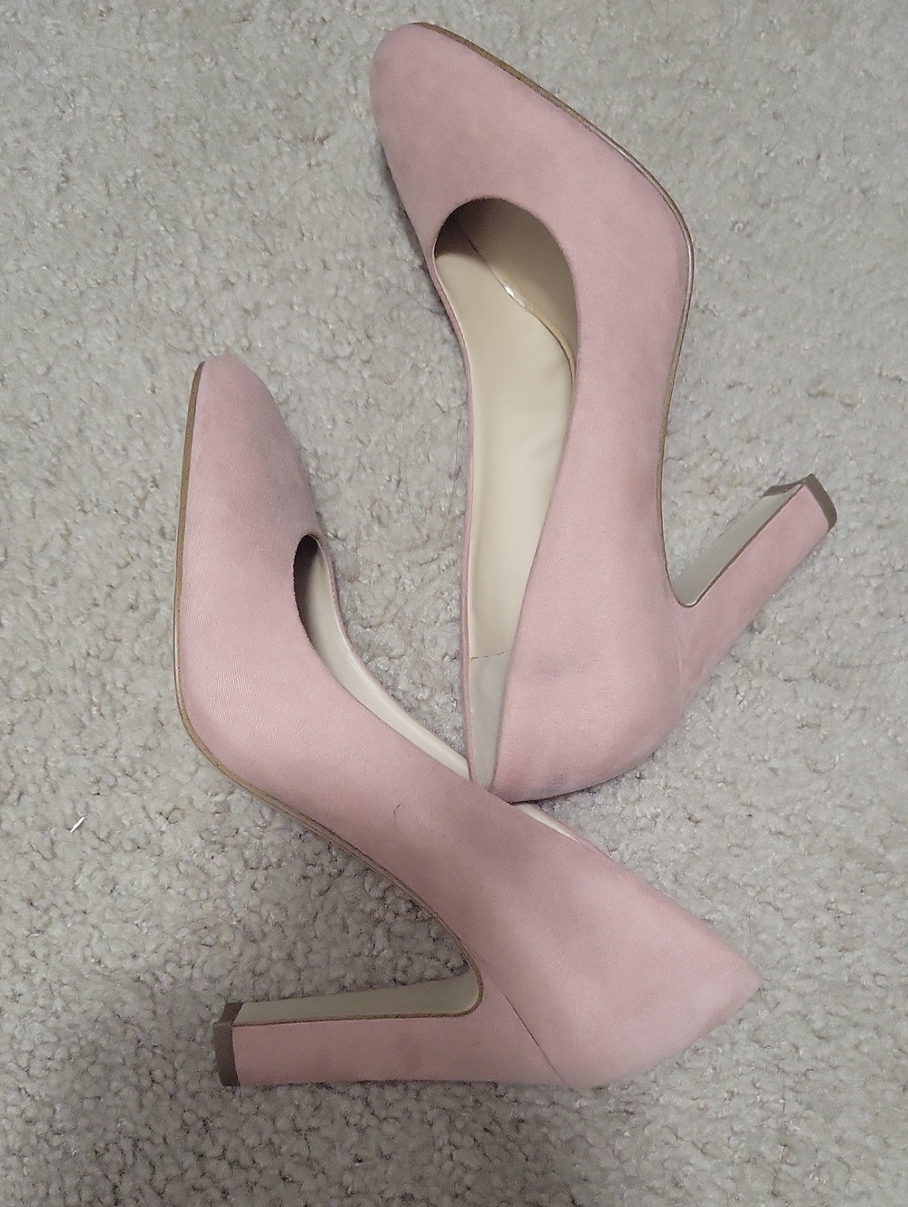 Classic Women's Pink Suede High Heel Pumps